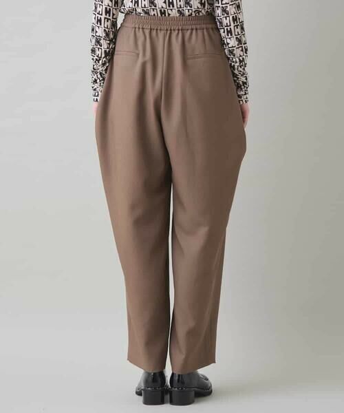 HIROKO KOSHINO / ヒロココシノ チノ・ワークパンツ | フロントタックワイドテーパードパンツ/日本製/洗える | 詳細2