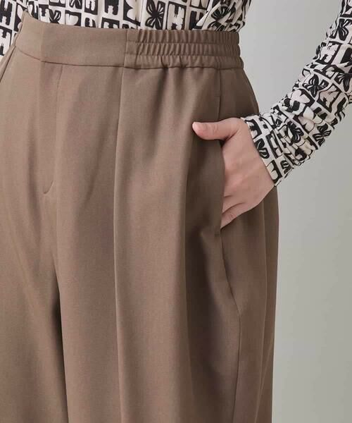 HIROKO KOSHINO / ヒロココシノ チノ・ワークパンツ | フロントタックワイドテーパードパンツ/日本製/洗える | 詳細4