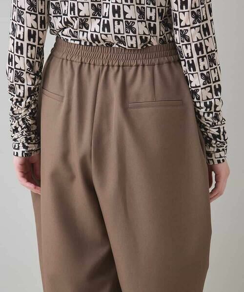 HIROKO KOSHINO / ヒロココシノ チノ・ワークパンツ | フロントタックワイドテーパードパンツ/日本製/洗える | 詳細5