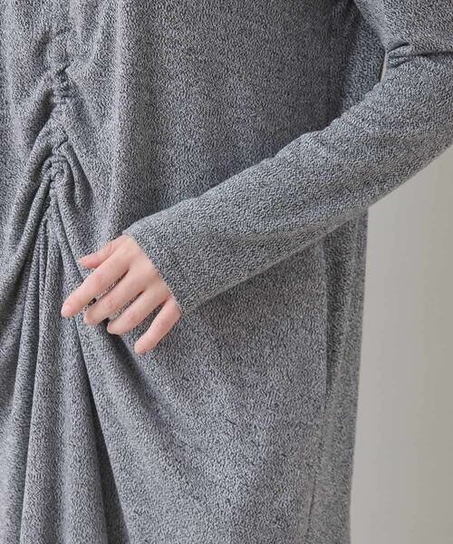 HIROKO KOSHINO / ヒロココシノ ロング・マキシ丈ワンピース | ギャザーアクセントジャージーワンピース/日本製/洗える | 詳細6