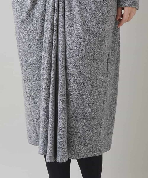 HIROKO KOSHINO / ヒロココシノ ロング・マキシ丈ワンピース | ギャザーアクセントジャージーワンピース/日本製/洗える | 詳細9