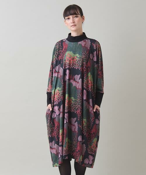HIROKO KOSHINO / ヒロココシノ ロング・マキシ丈ワンピース | アートプリントジャージーワンピース/日本製/洗える | 詳細1