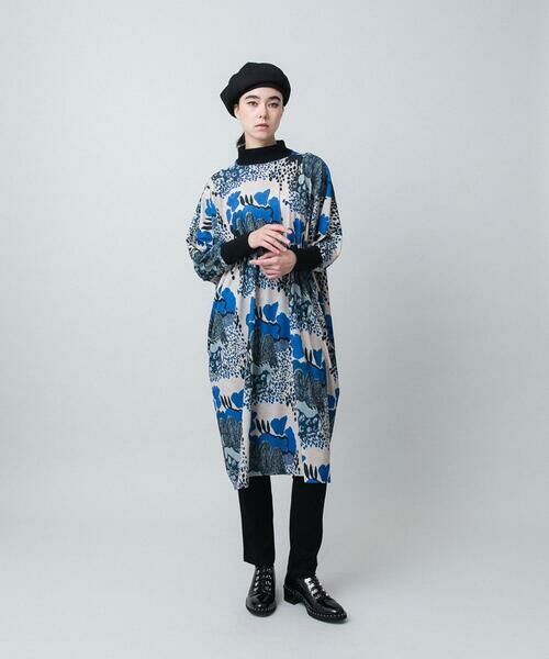 HIROKO KOSHINO / ヒロココシノ ロング・マキシ丈ワンピース | アートプリントジャージーワンピース/日本製/洗える | 詳細12