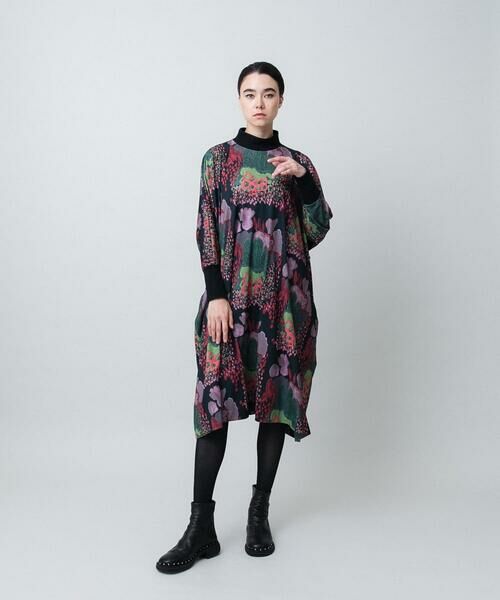 HIROKO KOSHINO / ヒロココシノ ロング・マキシ丈ワンピース | アートプリントジャージーワンピース/日本製/洗える | 詳細13
