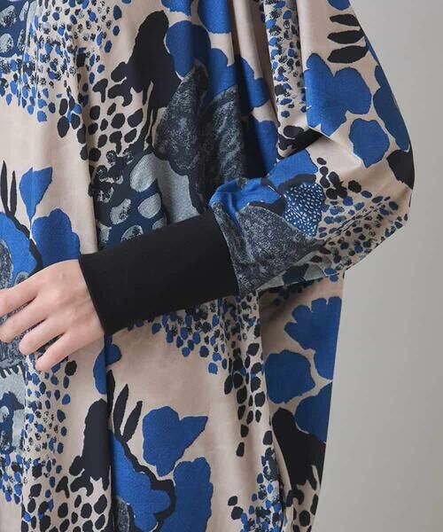 HIROKO KOSHINO / ヒロココシノ ロング・マキシ丈ワンピース | アートプリントジャージーワンピース/日本製/洗える | 詳細7