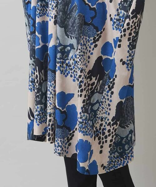 HIROKO KOSHINO / ヒロココシノ ロング・マキシ丈ワンピース | アートプリントジャージーワンピース/日本製/洗える | 詳細9