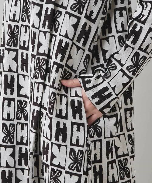 HIROKO KOSHINO / ヒロココシノ チュニック | HKフラワーロゴジャカードニットチュニック/日本製 | 詳細6