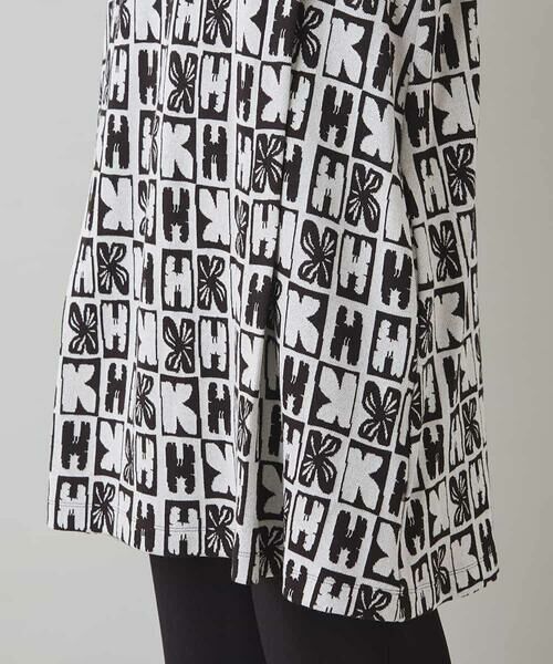 HIROKO KOSHINO / ヒロココシノ チュニック | HKフラワーロゴジャカードニットチュニック/日本製 | 詳細7