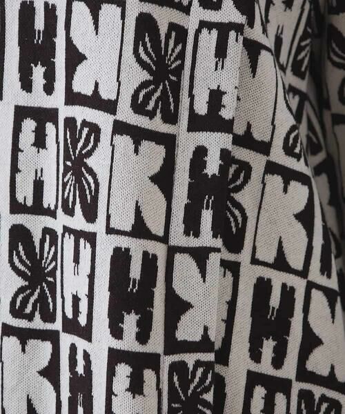 HIROKO KOSHINO / ヒロココシノ チュニック | HKフラワーロゴジャカードニットチュニック/日本製 | 詳細8