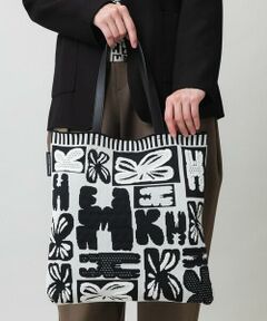 HIROKO KOSHINO / ヒロココシノ トートバッグ | HKイニシャルニットトートバッグ/日本製