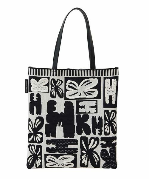 HIROKO KOSHINO / ヒロココシノ トートバッグ | HKイニシャルニットトートバッグ/日本製 | 詳細1
