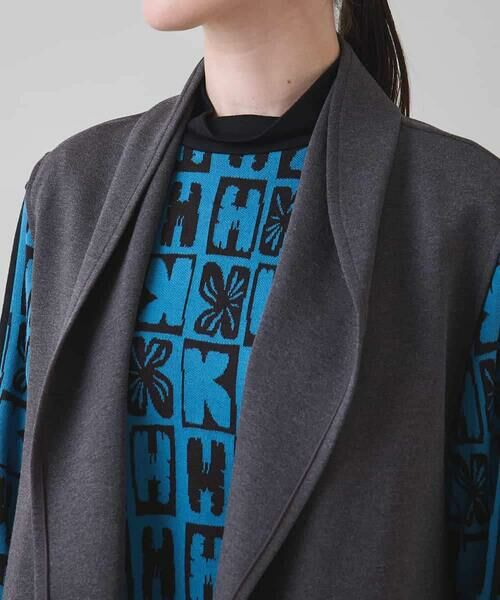 HIROKO KOSHINO / ヒロココシノ ベスト | カーブカラーデザインジレ/日本製/洗える | 詳細3