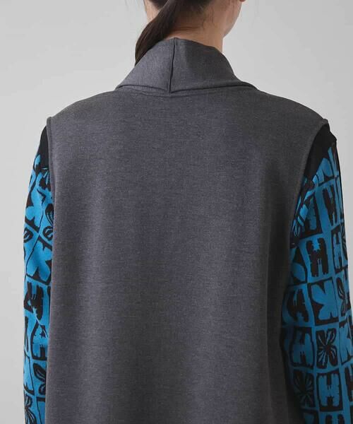 HIROKO KOSHINO / ヒロココシノ ベスト | カーブカラーデザインジレ/日本製/洗える | 詳細4