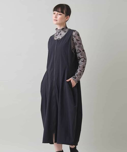 HIROKO KOSHINO / ヒロココシノ ロング・マキシ丈スカート | 立体フレアジャンパースカート/洗える | 詳細1