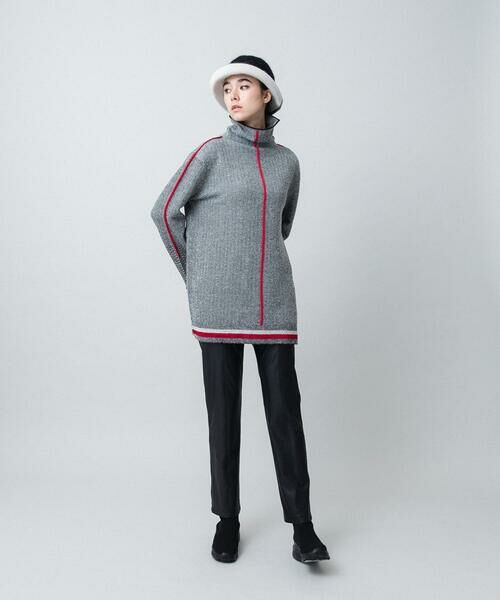 HIROKO KOSHINO / ヒロココシノ ニット・セーター | ヘリンボーンハイネックニットプルオーバー | 詳細10