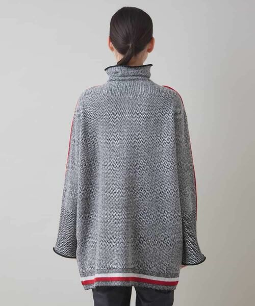 HIROKO KOSHINO / ヒロココシノ ニット・セーター | ヘリンボーンハイネックニットプルオーバー | 詳細2