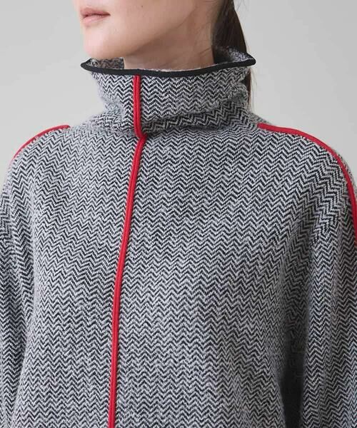 HIROKO KOSHINO / ヒロココシノ ニット・セーター | ヘリンボーンハイネックニットプルオーバー | 詳細3