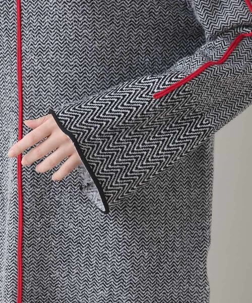 HIROKO KOSHINO / ヒロココシノ ニット・セーター | ヘリンボーンハイネックニットプルオーバー | 詳細5