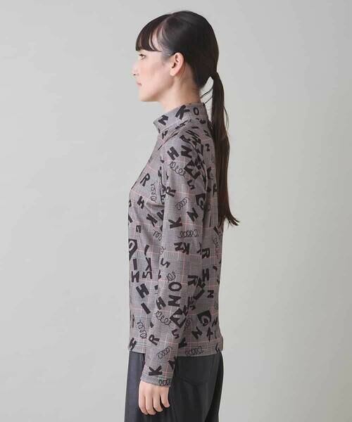 HIROKO KOSHINO / ヒロココシノ カットソー | ロゴモチーフチェック柄インナー/洗える | 詳細1