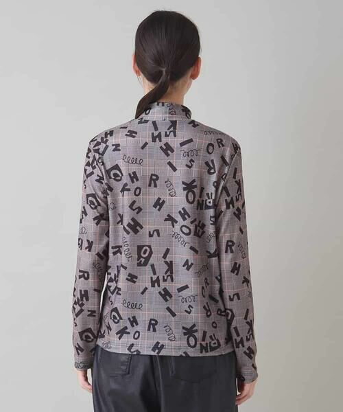 HIROKO KOSHINO / ヒロココシノ カットソー | ロゴモチーフチェック柄インナー/洗える | 詳細2