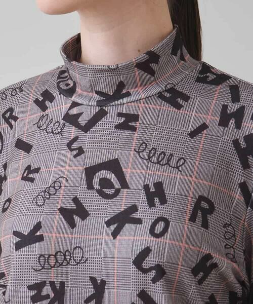 HIROKO KOSHINO / ヒロココシノ カットソー | ロゴモチーフチェック柄インナー/洗える | 詳細3