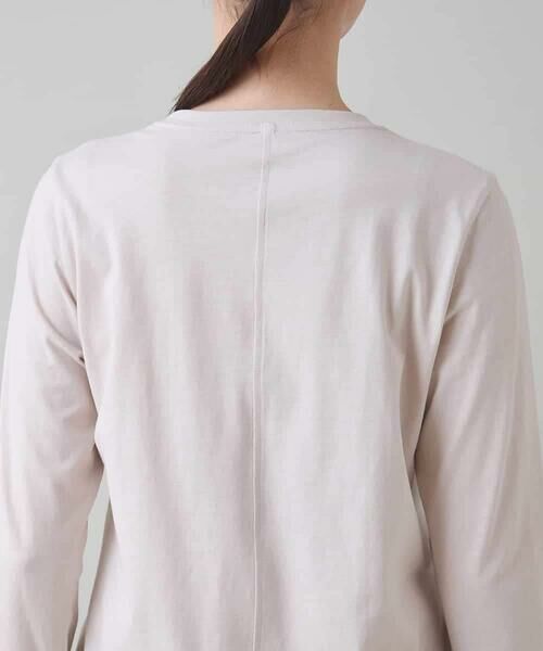 HIROKO KOSHINO / ヒロココシノ カットソー | 幾何チェック柄フロッキーインナー/日本製/洗える | 詳細4