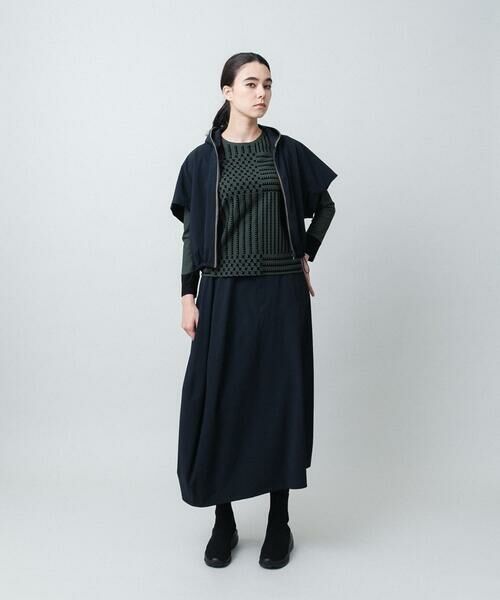 HIROKO KOSHINO / ヒロココシノ カットソー | 幾何チェック柄フロッキーインナー/日本製/洗える | 詳細9