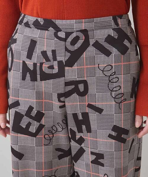 HIROKO KOSHINO / ヒロココシノ チノ・ワークパンツ | ロゴモチーフチェック柄パンツ/洗える | 詳細3