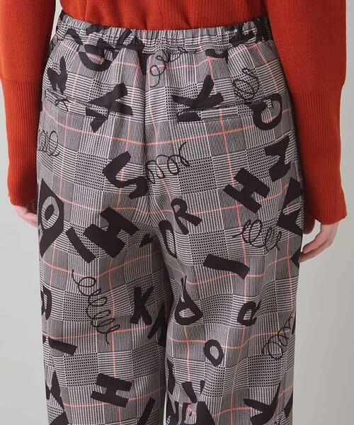 HIROKO KOSHINO / ヒロココシノ チノ・ワークパンツ | ロゴモチーフチェック柄パンツ/洗える | 詳細5