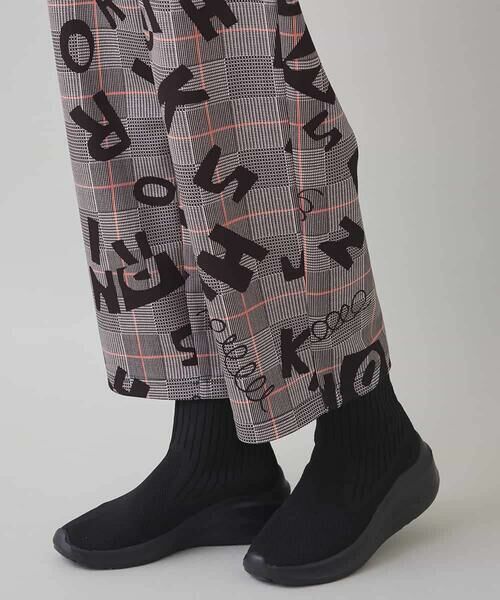 HIROKO KOSHINO / ヒロココシノ チノ・ワークパンツ | ロゴモチーフチェック柄パンツ/洗える | 詳細6