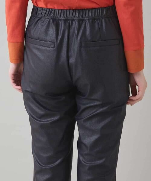 HIROKO KOSHINO / ヒロココシノ チノ・ワークパンツ | レザーライクスリムパンツ/洗える | 詳細5