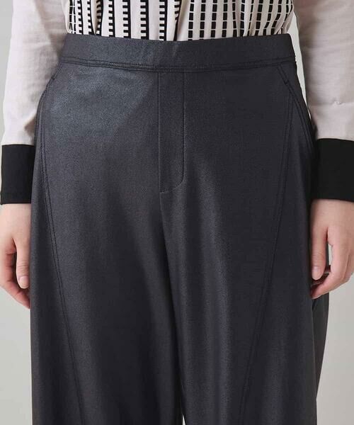HIROKO KOSHINO / ヒロココシノ その他パンツ | レザーライクワイドパンツ/洗える | 詳細3