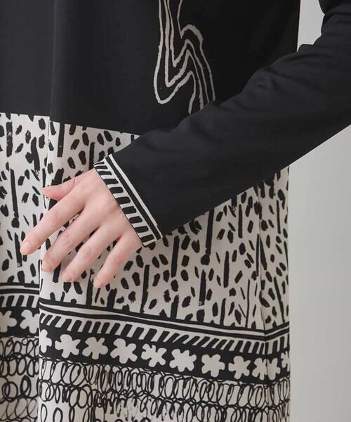 HIROKO KOSHINO / ヒロココシノ チュニック | ロゴモチーフ幾何柄プリントチュニック/日本製/洗える | 詳細4