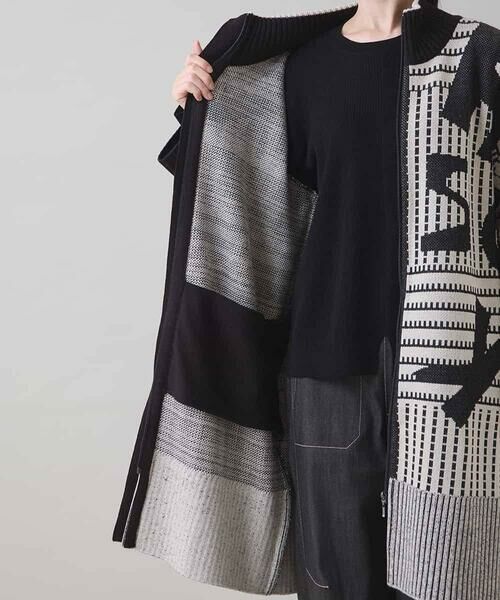 HIROKO KOSHINO / ヒロココシノ その他アウター | フロントジップニットコート/日本製/洗える | 詳細7