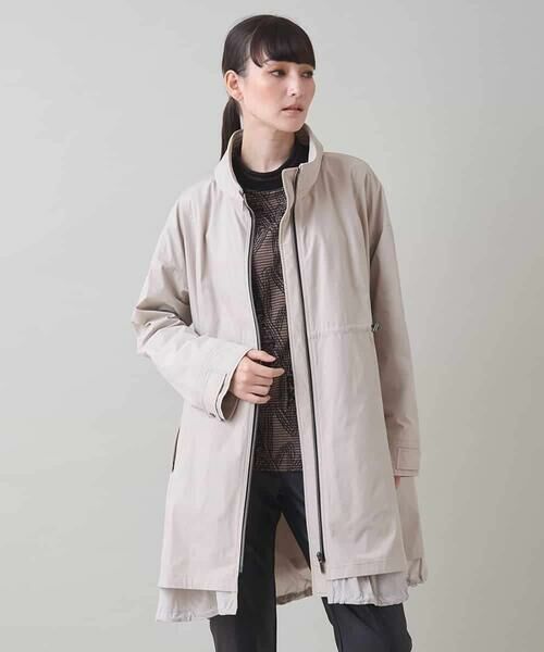 HIROKO KOSHINO / ヒロココシノ その他アウター | レイヤード風デザインタフタコート/洗える | 詳細1