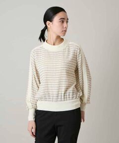 HIROKO KOSHINO / ヒロココシノ その他トップス | 先染めチェックリブジョイントプルオーバー/日本製