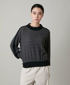 HIROKO KOSHINO / ヒロココシノ その他トップス | 先染めチェックリブジョイントプルオーバー/日本製