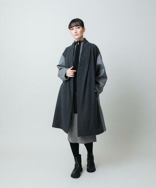 HIROKO KOSHINO / ヒロココシノ ロング・マキシ丈ワンピース | 立体ストライプデザインニットワンピース /日本製 | 詳細11