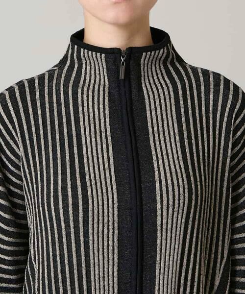 HIROKO KOSHINO / ヒロココシノ ロング・マキシ丈ワンピース | 立体ストライプデザインニットワンピース /日本製 | 詳細4