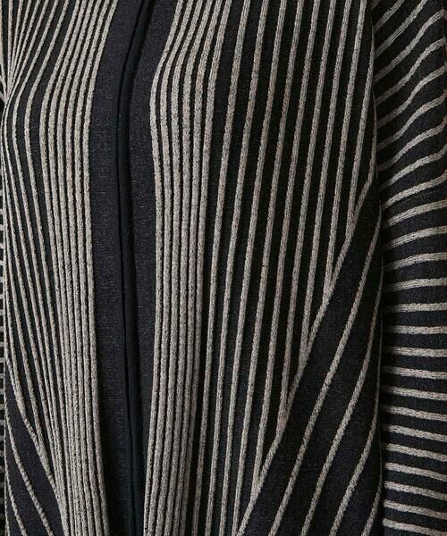 HIROKO KOSHINO / ヒロココシノ ロング・マキシ丈ワンピース | 立体ストライプデザインニットワンピース /日本製 | 詳細8