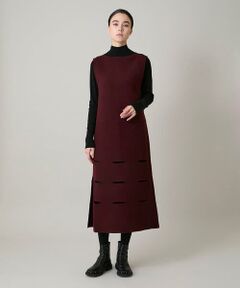 HIROKO KOSHINO / ヒロココシノ ロング・マキシ丈ワンピース | スラッシュデザインニットワンピース