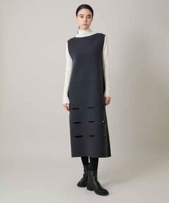 HIROKO KOSHINO / ヒロココシノ ロング・マキシ丈ワンピース | スラッシュデザインニットワンピース