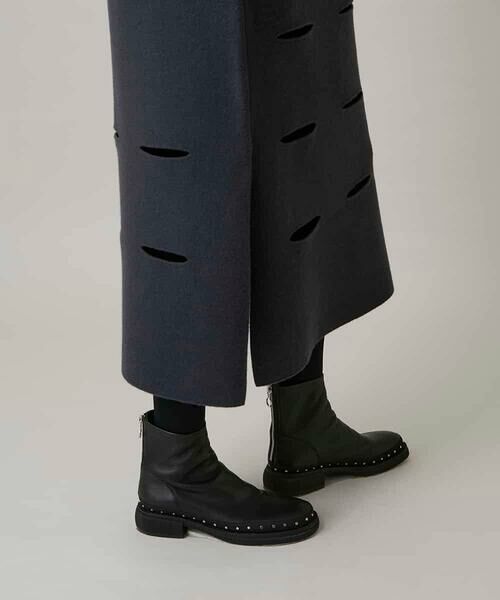 HIROKO KOSHINO / ヒロココシノ ロング・マキシ丈ワンピース | スラッシュデザインニットワンピース | 詳細10