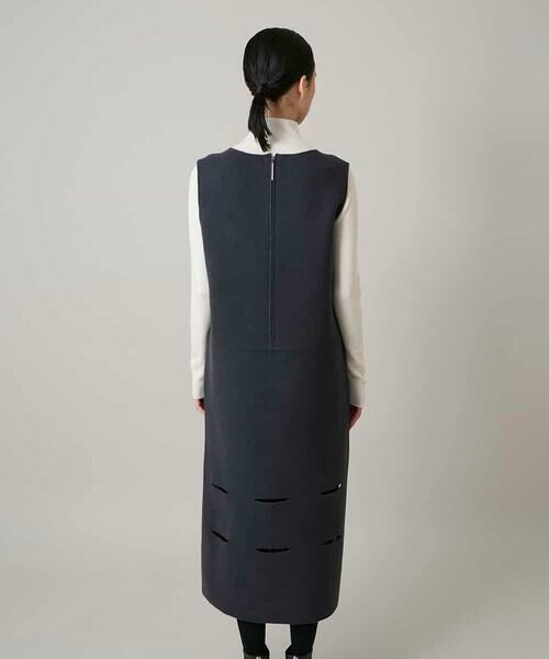 HIROKO KOSHINO / ヒロココシノ ロング・マキシ丈ワンピース | スラッシュデザインニットワンピース | 詳細4