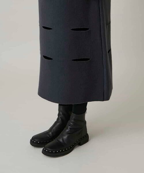 HIROKO KOSHINO / ヒロココシノ ロング・マキシ丈ワンピース | スラッシュデザインニットワンピース | 詳細9