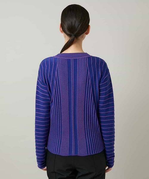 HIROKO KOSHINO / ヒロココシノ ニット・セーター | 立体ストライプニットプルオーバー/日本製 | 詳細3