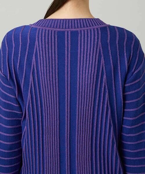 HIROKO KOSHINO / ヒロココシノ ニット・セーター | 立体ストライプニットプルオーバー/日本製 | 詳細5