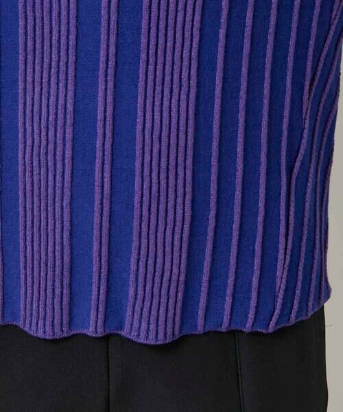 HIROKO KOSHINO / ヒロココシノ ニット・セーター | 立体ストライプニットプルオーバー/日本製 | 詳細7