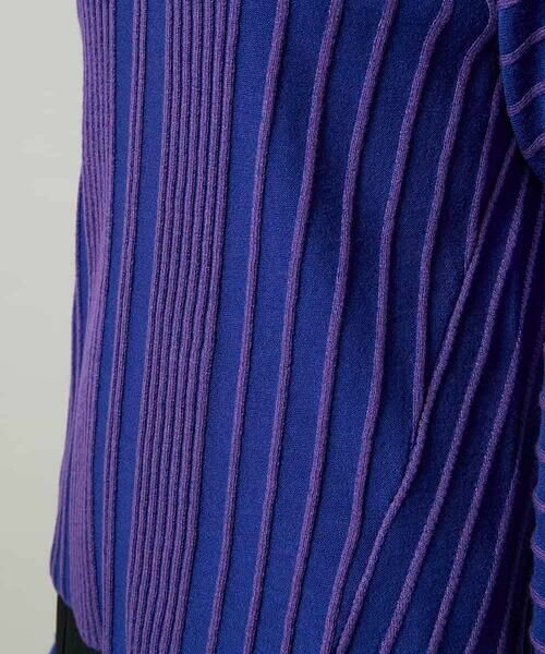 HIROKO KOSHINO / ヒロココシノ ニット・セーター | 立体ストライプニットプルオーバー/日本製 | 詳細8