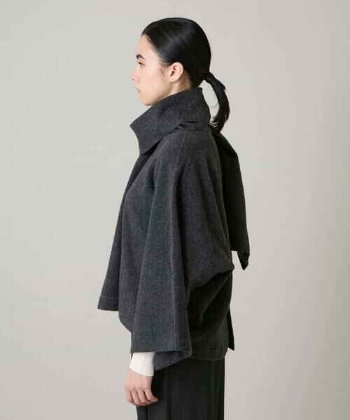 HIROKO KOSHINO / ヒロココシノ その他アウター | ストールカラーデザインショートコート /日本製 | 詳細3